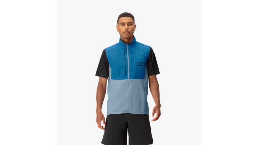 Norrona Senja Aero90 Vest - Mens, Mykonos Blue/Blue Fog, Small, 5819-23-6012-S