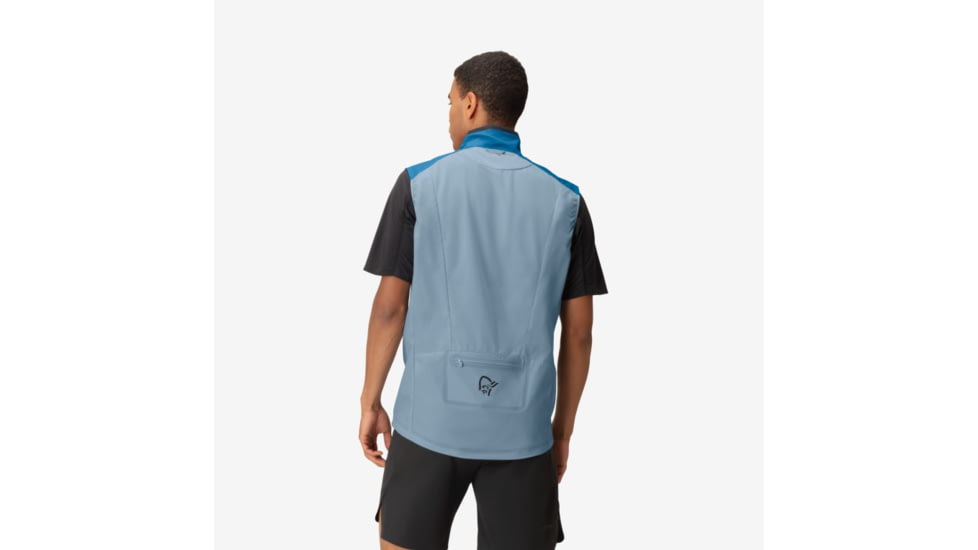 Norrona Senja Aero90 Vest - Mens, Mykonos Blue/Blue Fog, Small, 5819-23-6012-S