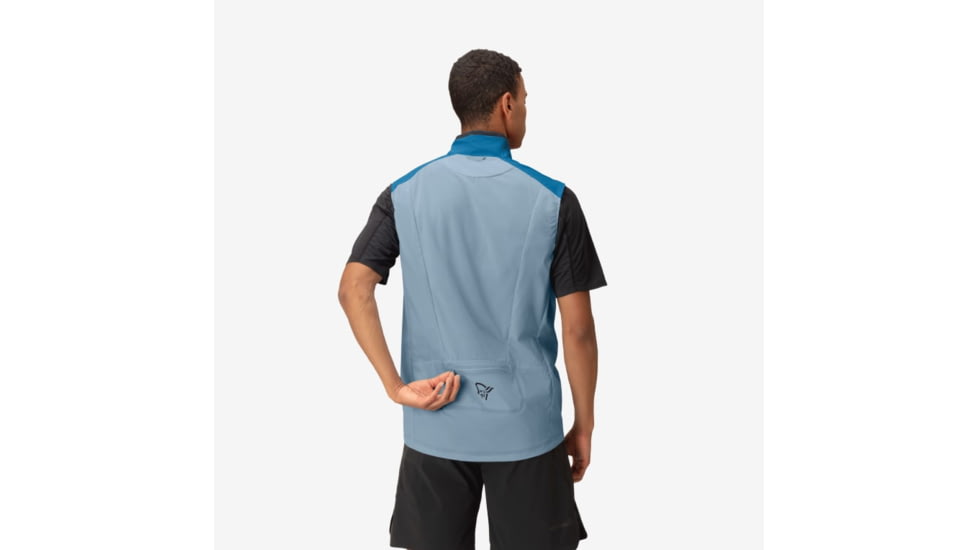 Norrona Senja Aero90 Vest - Mens, Mykonos Blue/Blue Fog, Small, 5819-23-6012-S
