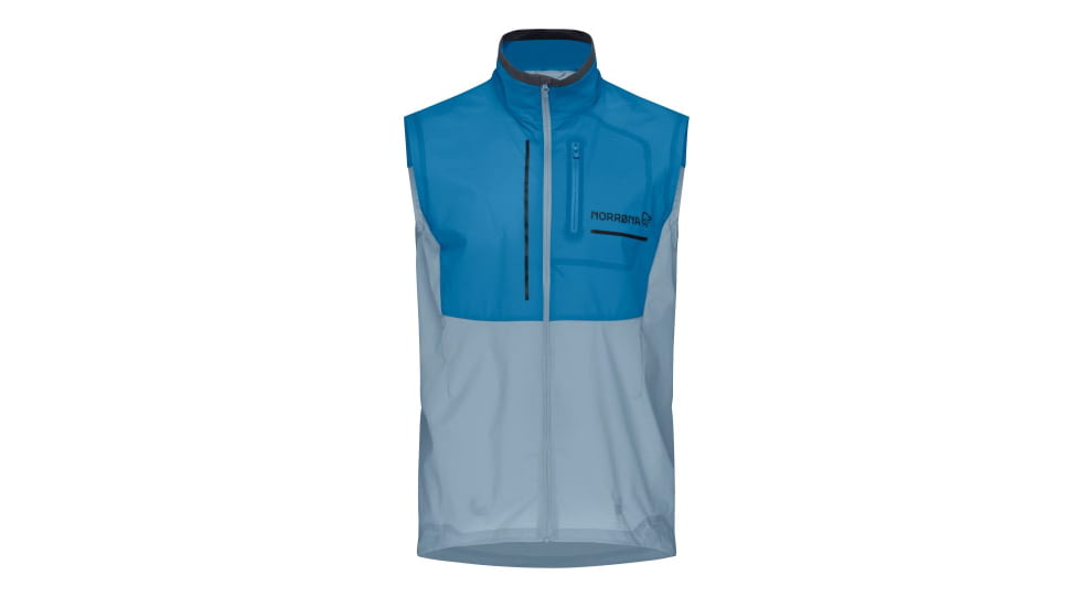 Norrona Senja Aero90 Vest - Mens, Mykonos Blue/Blue Fog, Small, 5819-23-6012-S