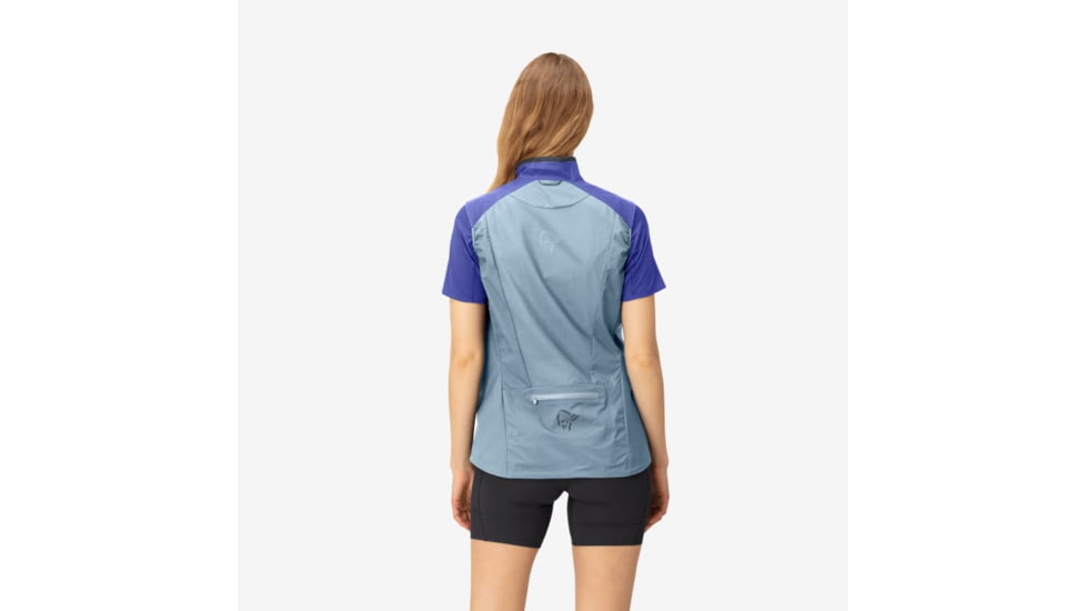 Norrona Senja Aero90 Vest - Womens, Royal Blue/Blue Fog, Extra Small, 5823-23-2015-XS
