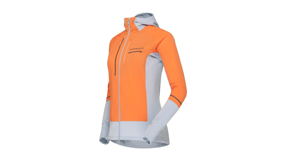 Norrona Senja Alpha90 Zip Hood - Womens, Flamingo, Medium, 5828-23-1251-M