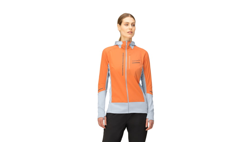 Norrona Senja Alpha90 Zip Hood - Womens, Flamingo, Medium, 5828-23-1251-M