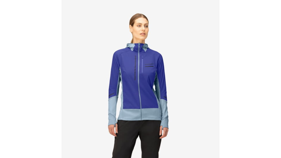 Norrona Senja Alpha90 Zip Hood - Womens, Royal Blue, Large, 5828-23-2011-L