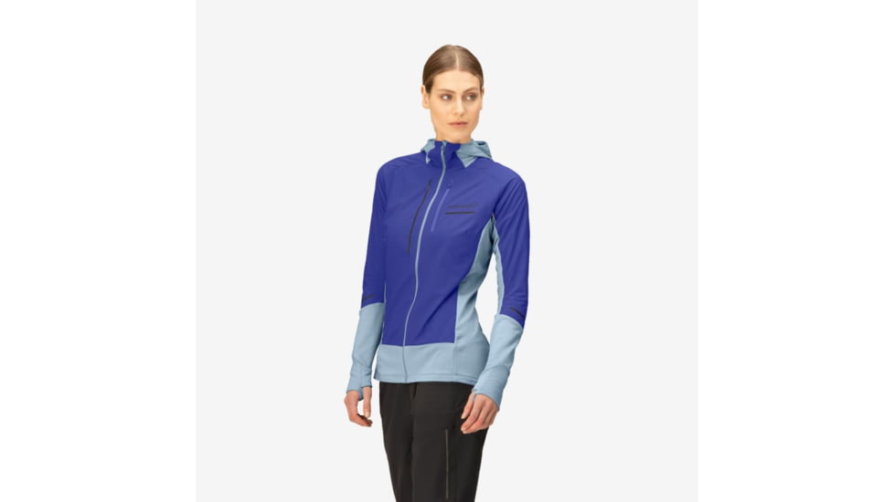 Norrona Senja Alpha90 Zip Hood - Womens, Royal Blue, Large, 5828-23-2011-L