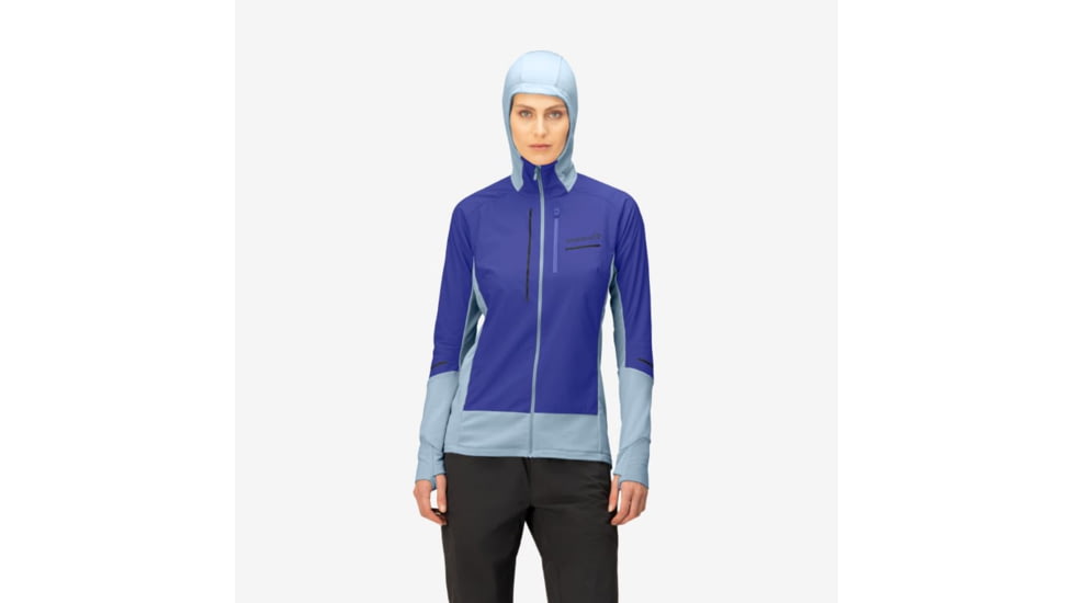Norrona Senja Alpha90 Zip Hood - Womens, Royal Blue, Large, 5828-23-2011-L