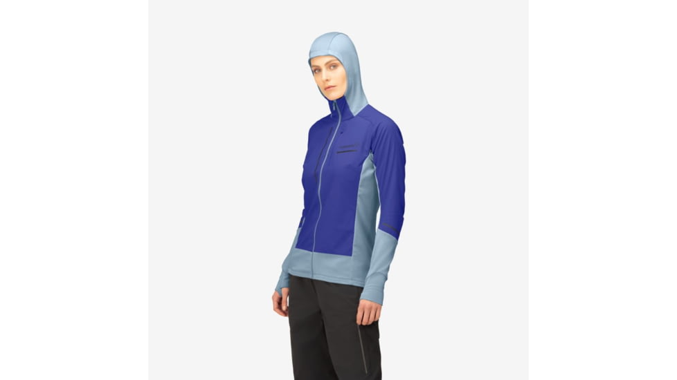 Norrona Senja Alpha90 Zip Hood - Womens, Royal Blue, Large, 5828-23-2011-L