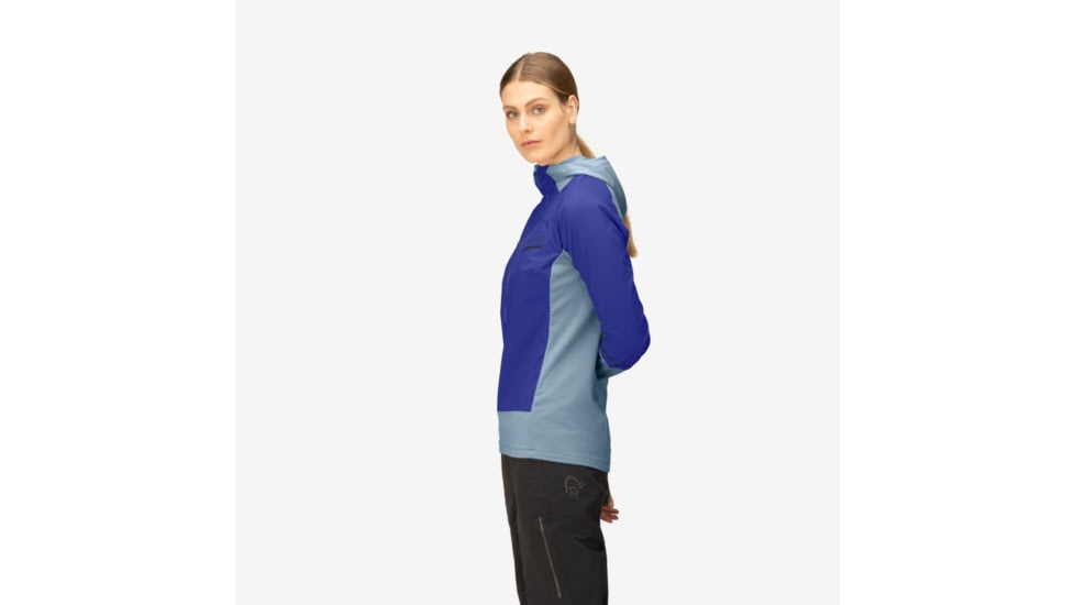 Norrona Senja Alpha90 Zip Hood - Womens, Royal Blue, Large, 5828-23-2011-L