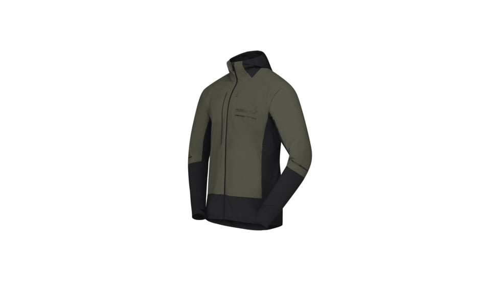 Norrona Senja Alpha90 Zip Hoodie - Mens, Olive Night, Small, 5827-23-3301-S
