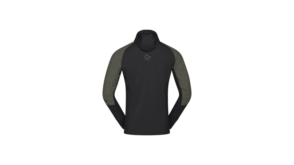 Norrona Senja Alpha90 Zip Hoodie - Mens, Olive Night, Small, 5827-23-3301-S