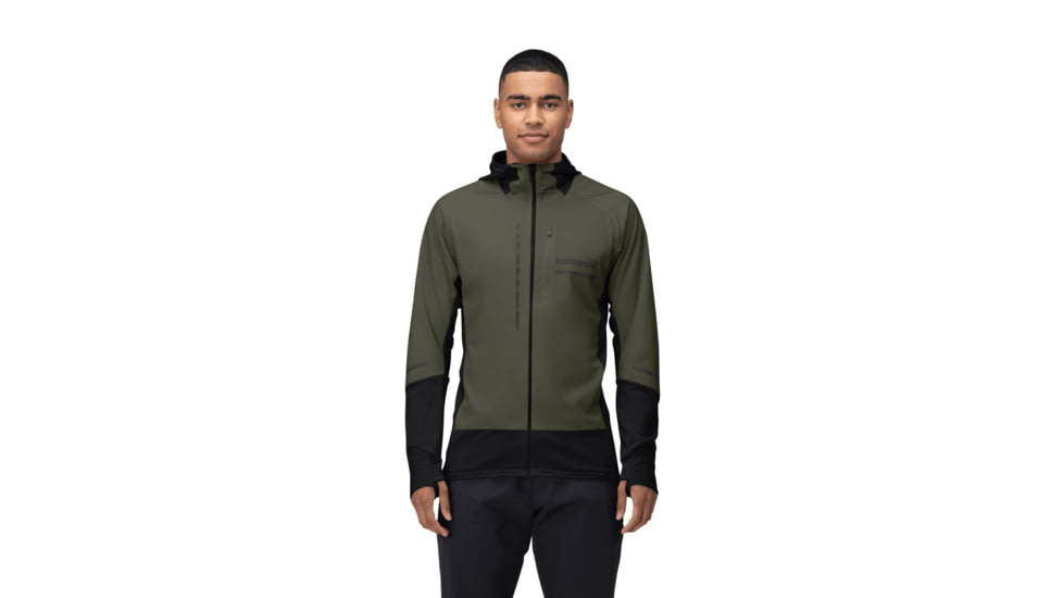 Norrona Senja Alpha90 Zip Hoodie - Mens, Olive Night, Small, 5827-23-3301-S