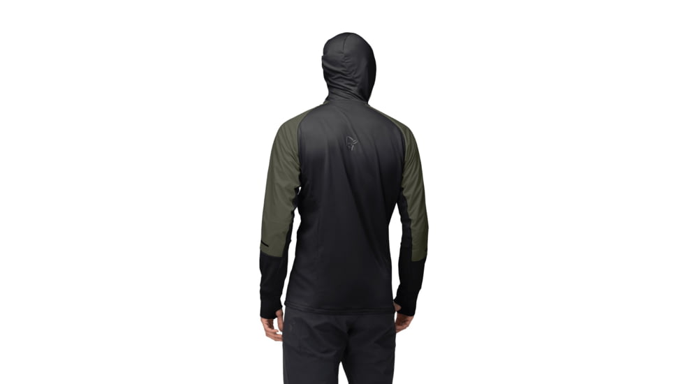 Norrona Senja Alpha90 Zip Hoodie - Mens, Olive Night, Small, 5827-23-3301-S