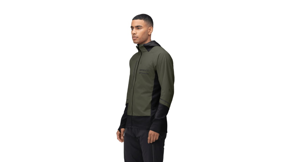 Norrona Senja Alpha90 Zip Hoodie - Mens, Olive Night, Small, 5827-23-3301-S