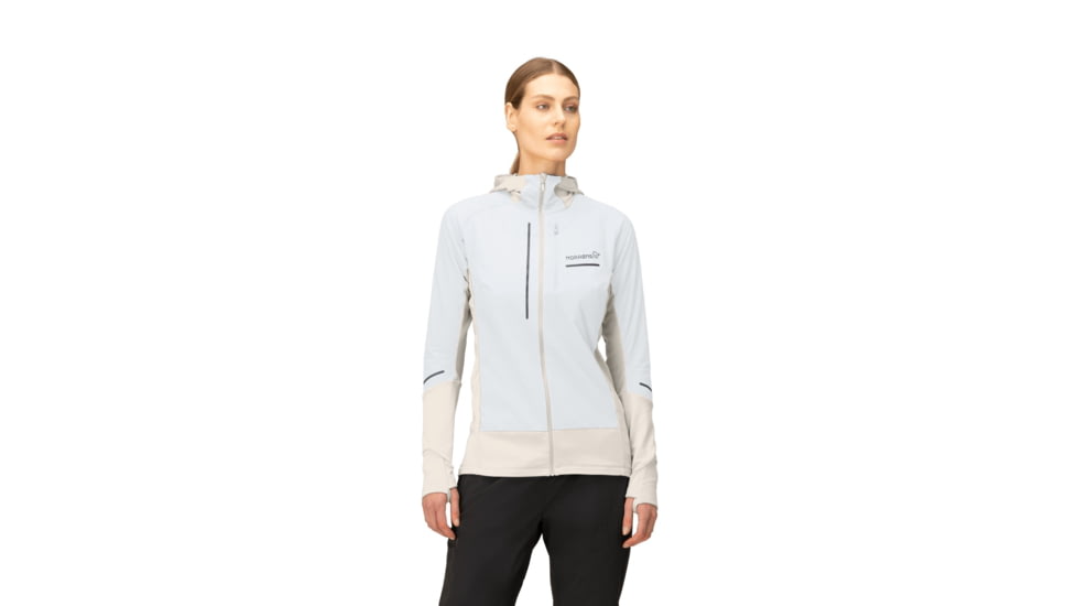 Norrona Senja Alpha90 Zip Hoodie - Womens, Snow White, Medium, 5828-23-9928-M