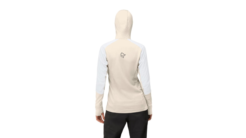 Norrona Senja Alpha90 Zip Hoodie - Womens, Snow White, Medium, 5828-23-9928-M