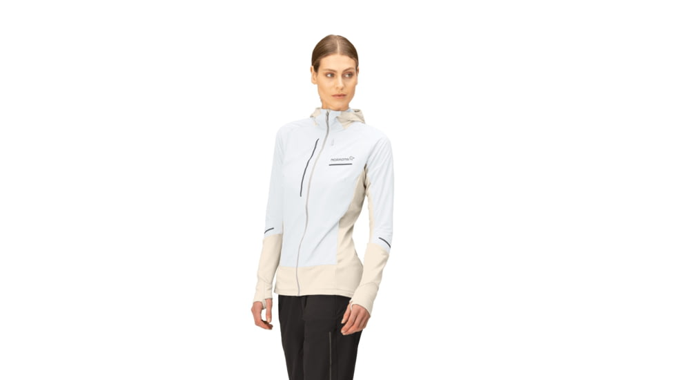 Norrona Senja Alpha90 Zip Hoodie - Womens, Snow White, Medium, 5828-23-9928-M