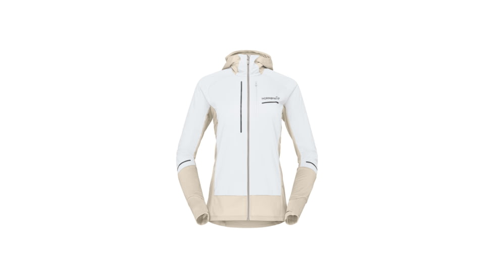 Norrona Senja Alpha90 Zip Hoodie - Womens, Snow White, Medium, 5828-23-9928-M