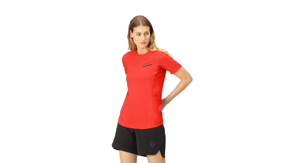 Norrona Senja Equaliser Lightweight T-Shirt - Womens, Arednalin, Large, 5807-23-5630-L