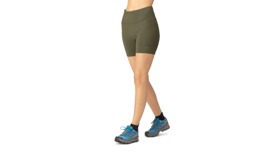 Norrona Senja Equaliser Stretch 6in Tights - Womens, Olive Night/Caviar, Extra Small, 5825-23-3329-XS