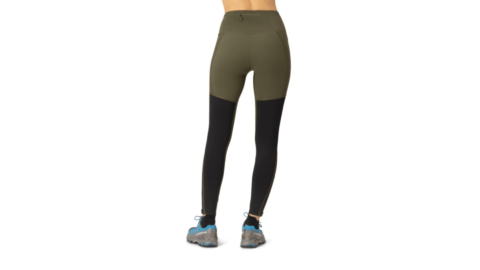 Norrona Senja Equaliser Stretch Tights - Womens, Olive Night/Caviar, Medium, 5808-23-3329-M