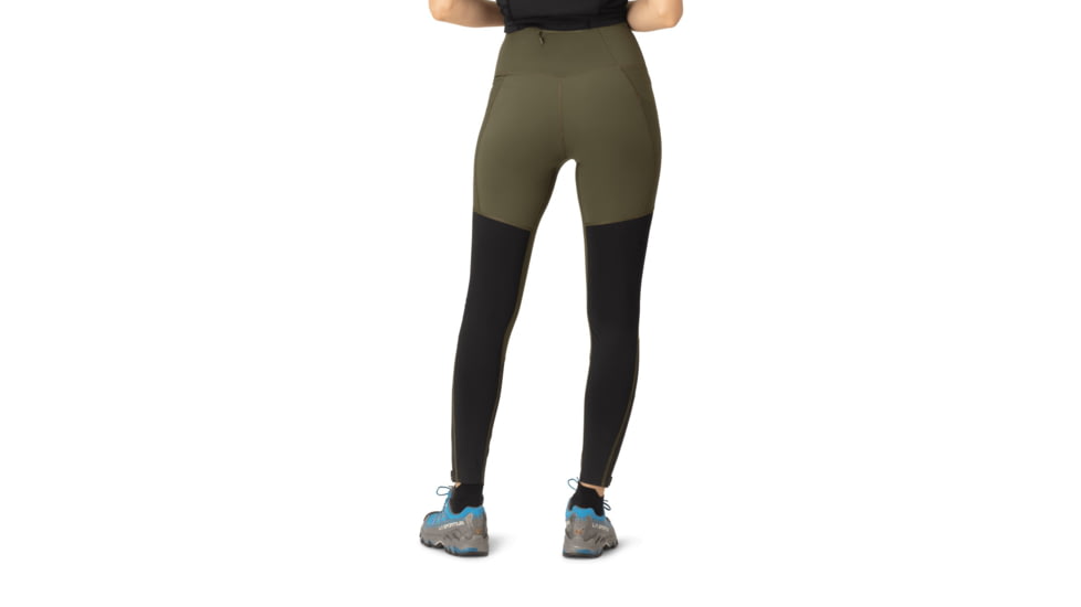 Norrona Senja Equaliser Stretch Tights - Womens, Olive Night/Caviar, Medium, 5808-23-3329-M