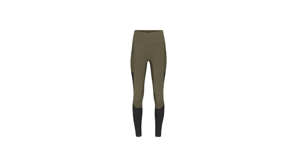 Norrona Senja Equaliser Stretch Tights - Womens, Olive Night/Caviar, Medium, 5808-23-3329-M