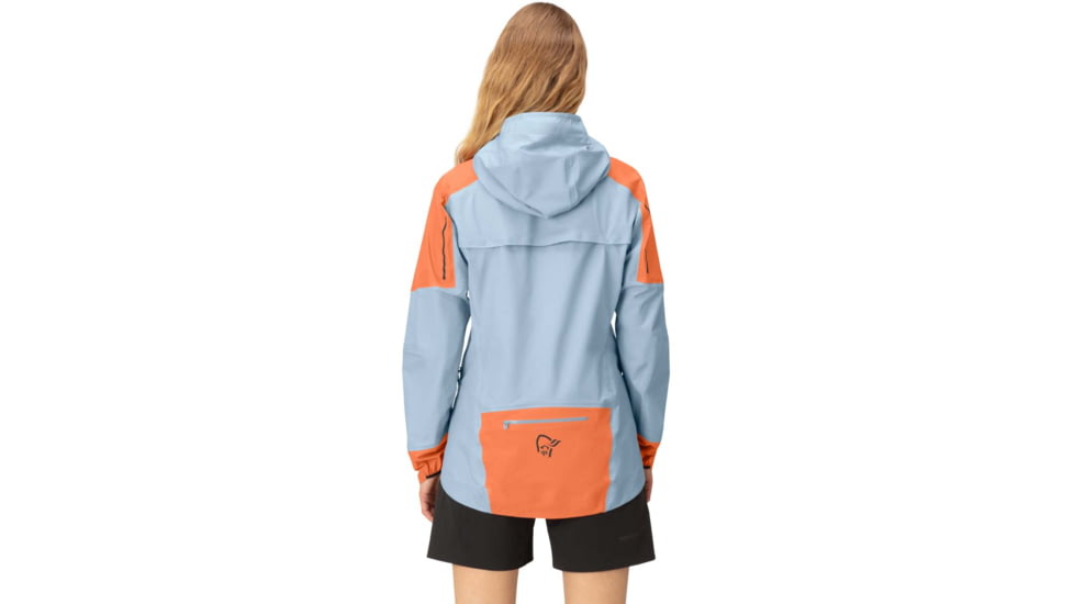 Norrona Senja Gore-Tex Active Jacket - Womens, Flamingo/Blue Fog, Extra Small, 5806-23 1259 XS