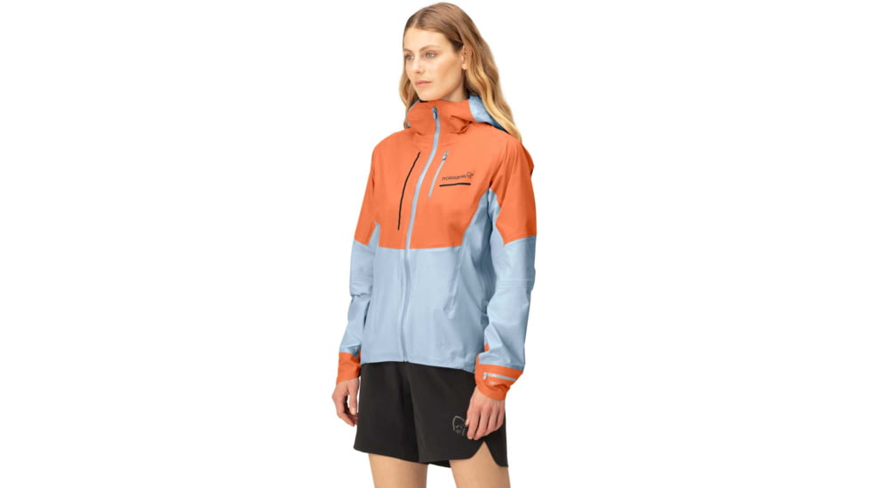 Norrona Senja Gore-Tex Active Jacket - Womens, Flamingo/Blue Fog, Extra Small, 5806-23 1259 XS