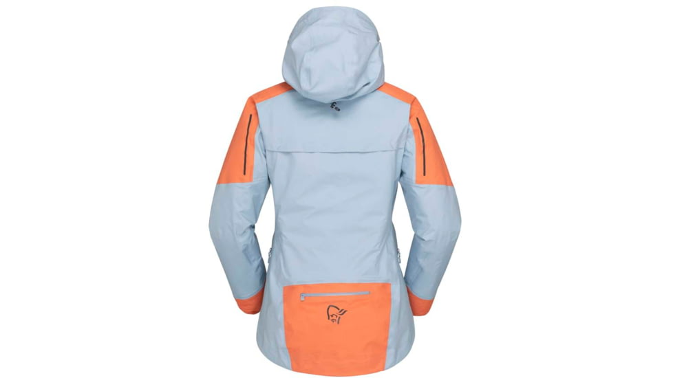 Norrona Senja Gore-Tex Active Jacket - Womens, Flamingo/Blue Fog, Extra Small, 5806-23 1259 XS