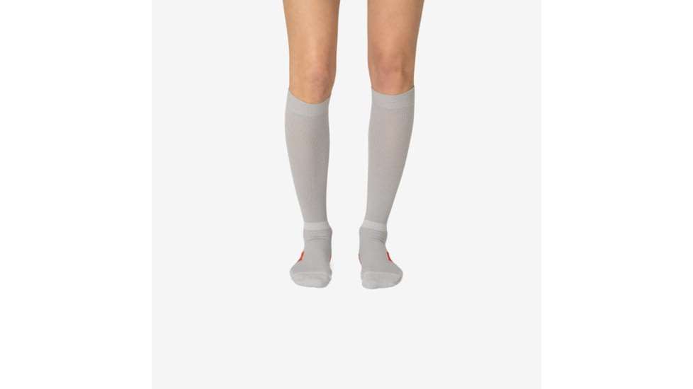 Norrona Senja Merino Lightweight Socks Long, Light Grey/Arednaline, 40-42, 5802-23-8015-40-42