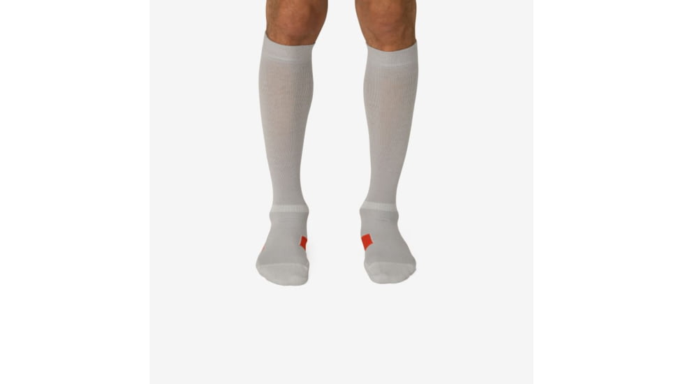 Norrona Senja Merino Lightweight Socks Long, Light Grey/Arednaline, 40-42, 5802-23-8015-40-42