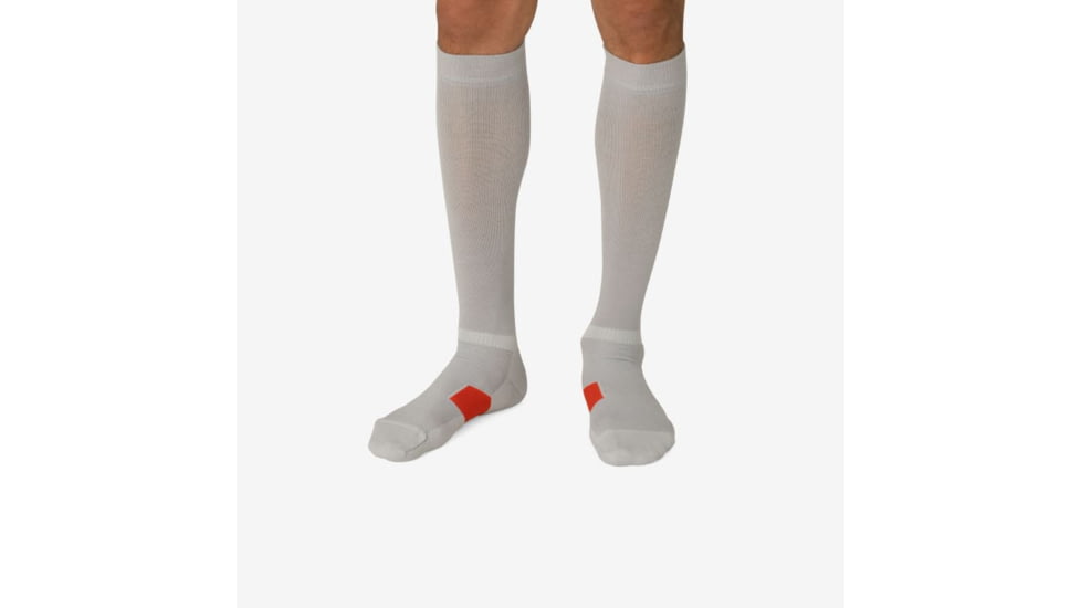 Norrona Senja Merino Lightweight Socks Long, Light Grey/Arednaline, 40-42, 5802-23-8015-40-42