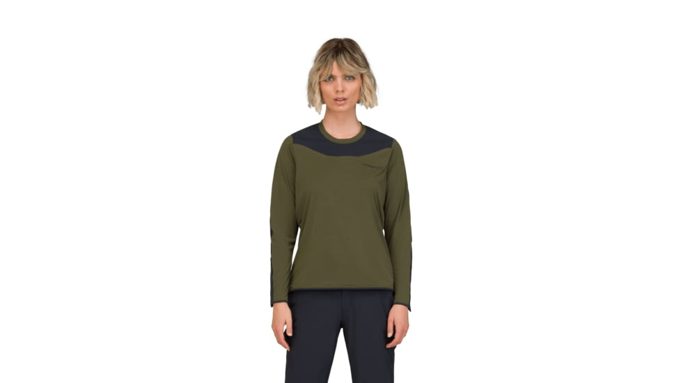 Norrona Skibotn Equaliser Tech Long Sleeve Top - Womens, Olive Night, Medium, 4209-25-3301-M