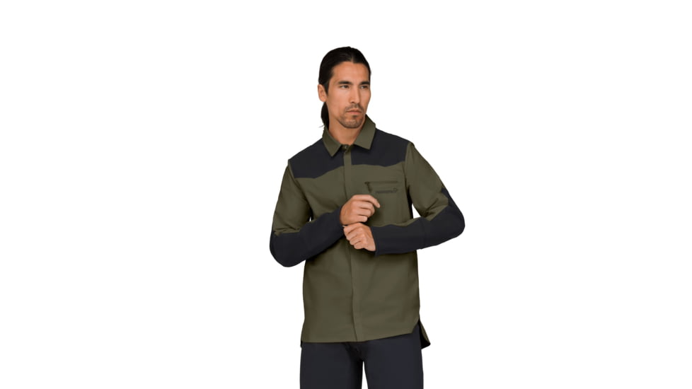 Norrona Skibotn Flex1 Shirt - Mens, Olive Night, Large, 4201-24-3301-L