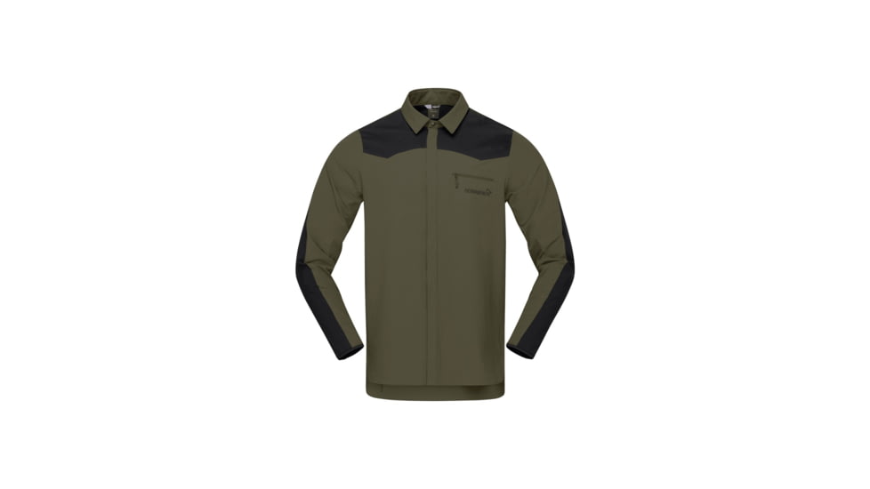 Norrona Skibotn Flex1 Shirt - Mens, Olive Night, Large, 4201-24-3301-L