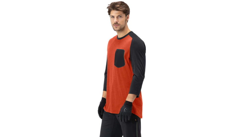 Norrona Skibotn Wool 3/4 T-Shirt - Mens, Rooibos Tea, Extra Large, 4202-20 5510 XL