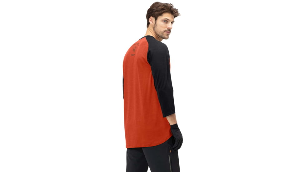 Norrona Skibotn Wool 3/4 T-Shirt - Mens, Rooibos Tea, Extra Large, 4202-20 5510 XL