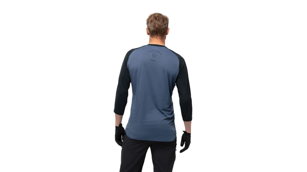 Norrona Skibotn Wool 3/4 T-Shirt - Mens, Vintage Indigo, Extra Large, 7042698430755