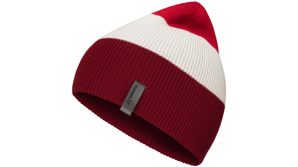 Norrona Striped Mid Weight Beanie, Rhubarb, One Size, 1463-16-5700-ONE SIZE