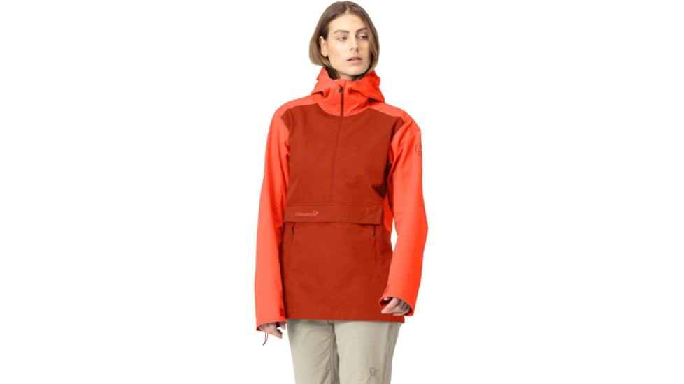 Norrona Svalbard Anorak - Womens, Orange Alert/Rooibos Tea, Large, 2464-19 5656 L