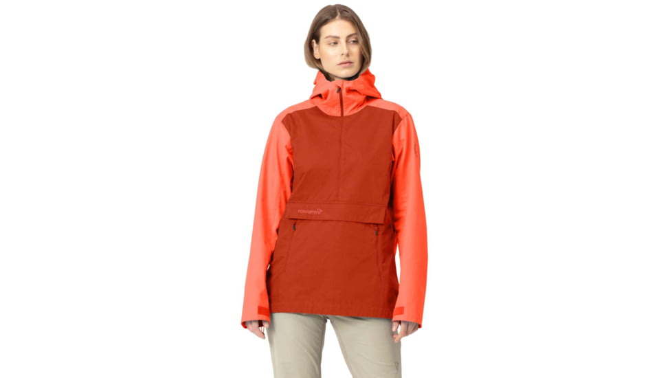 Norrona Svalbard Anorak - Womens, Orange Alert/Rooibos Tea, Large, 2464-19 5656 L