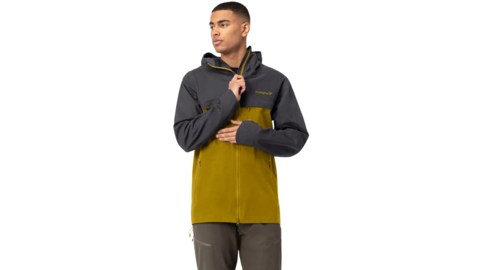 Norrona Svalbard Cotton Jacket - Mens, Slate Grey/Golden Palm, Medium, 7042698463296