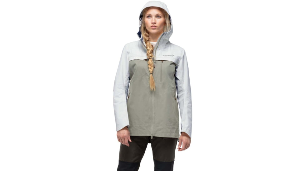 Norrona Svalbard Cotton Jacket - Womens, Ecru/Sandstone, Small, 2432-19-9005-S