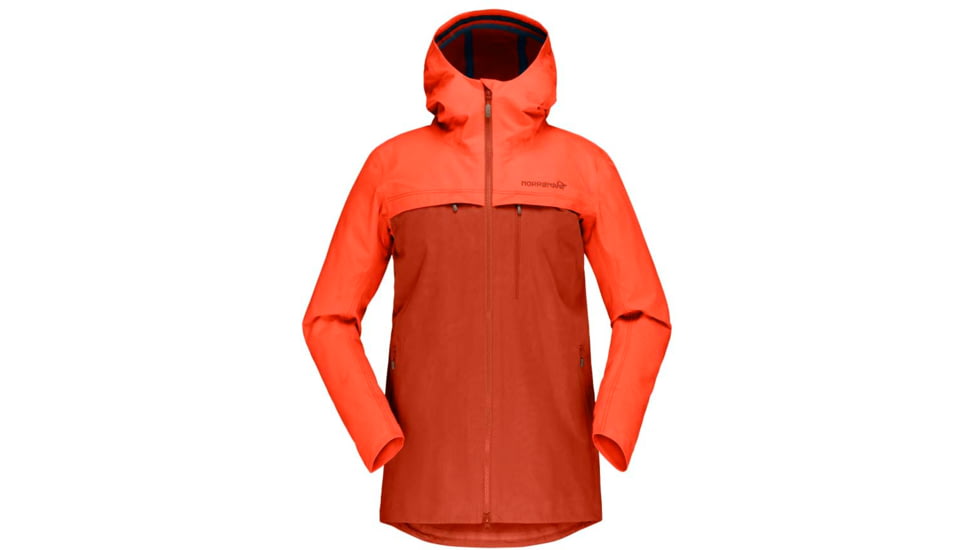 Norrona Svalbard Cotton Jacket - Womens, Orange Alert/Rooibos Tea, Extra Small, 2432-19 5656 XS
