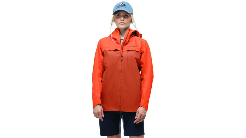Norrona Svalbard Cotton Jacket - Womens, Orange Alert/Rooibos Tea, Extra Small, 2432-19 5656 XS