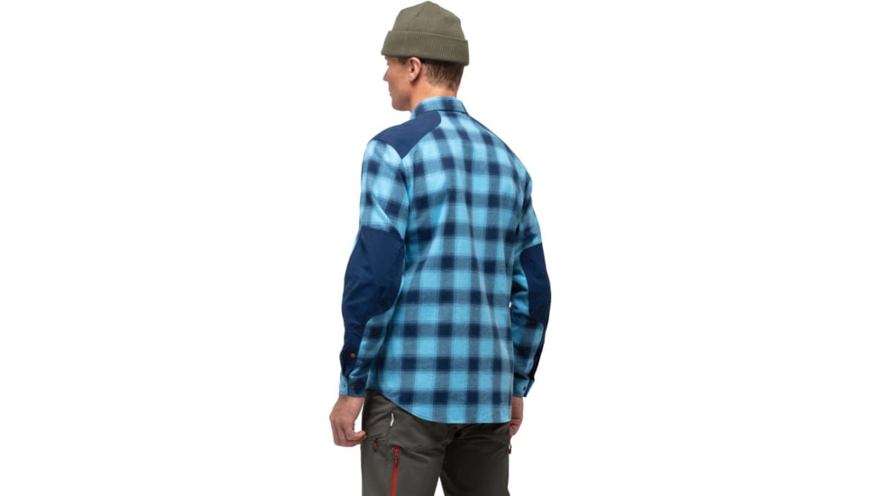 Norrona Svalbard Flannel Shirt - Mens, Heritage Blue/Indigo Night, Medium, 2404-19-2003-M