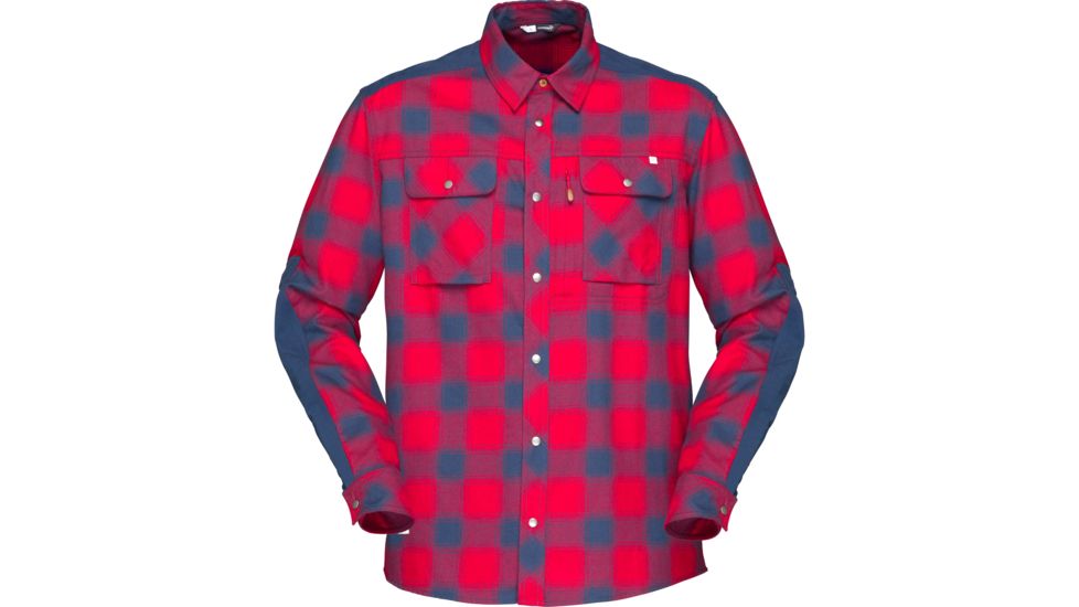 Norrona Svalbard Flannel Shirt - Mens, Jester Red, Small, 2404-19-1125-S