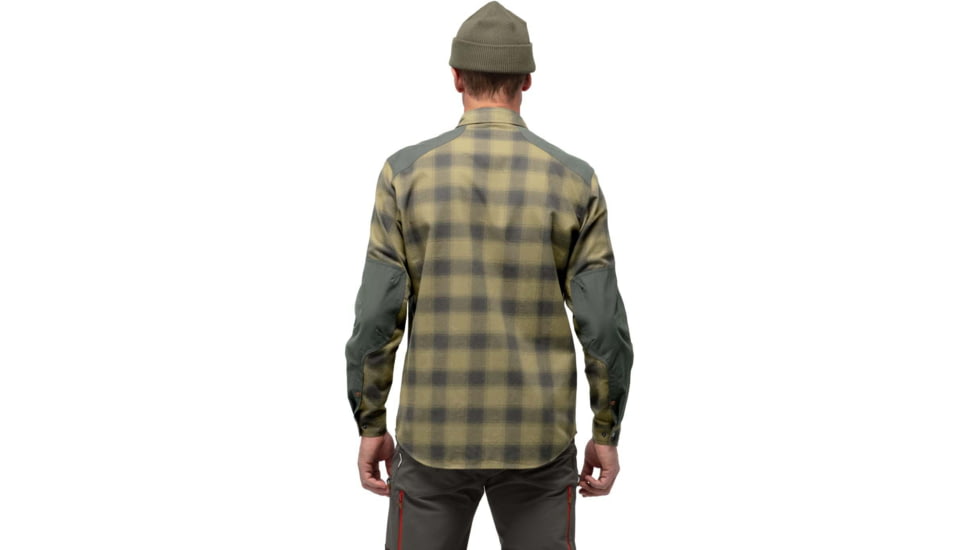 Norrona Svalbard Flannel Shirt - Mens, Olive Drab/Slate Grey, Extra Large, 2404-19-3901-XL