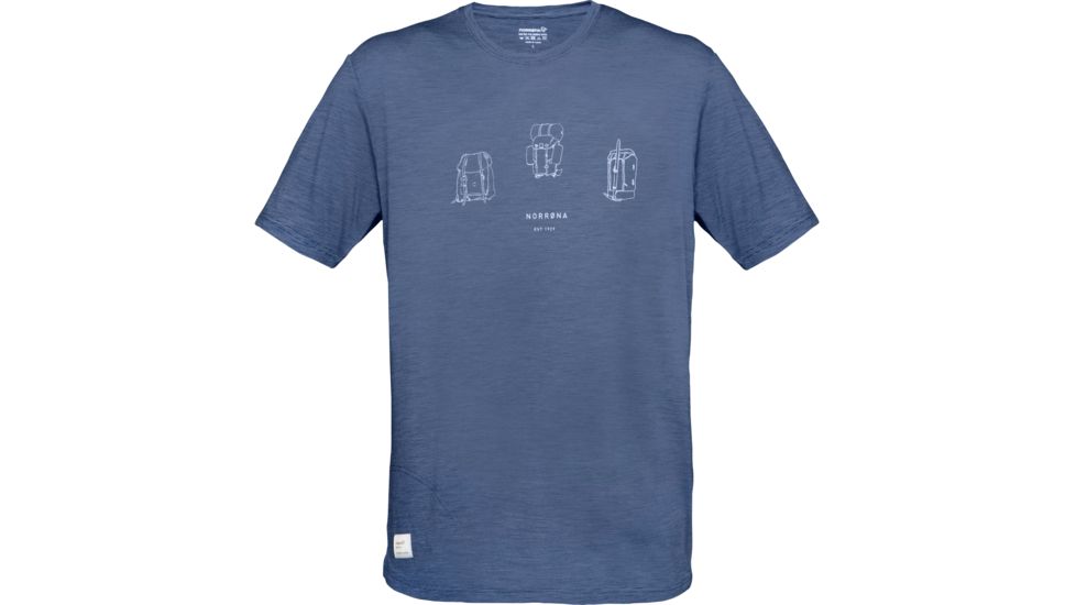 Norrona Svalbard Wool T-Shirt - Mens, Indigo Night, Large, 2419-19-2295-L