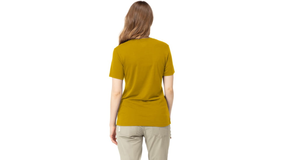 Norrona Svalbard Wool T- Shirt - Womens, Golden Palm, Medium, 7042698463395